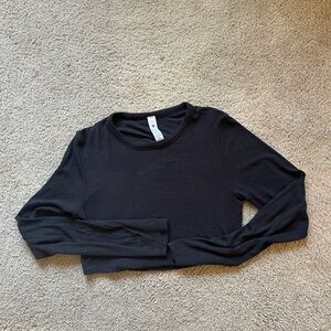 Lululemon Black Hold Tight Cropped Long Sleeve